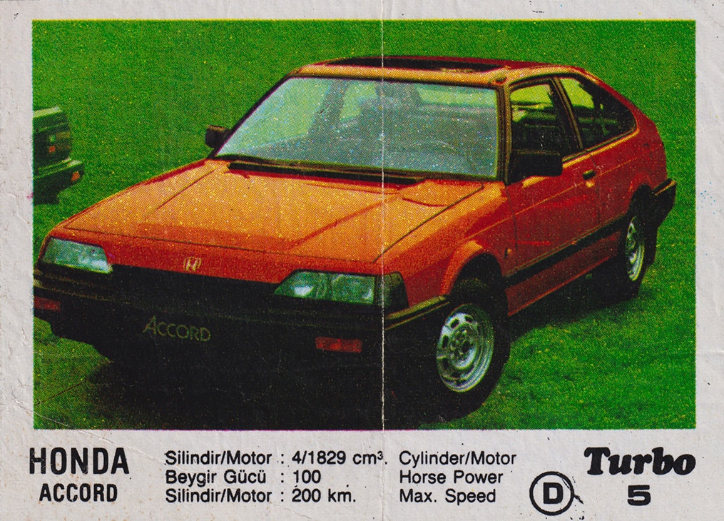 Вкладыш №5 — Honda Accord, изображение каталога