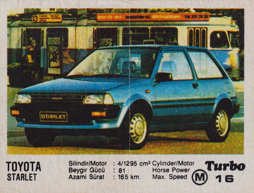 Вкладыш №16 — Toyota Starlet, изображение каталога