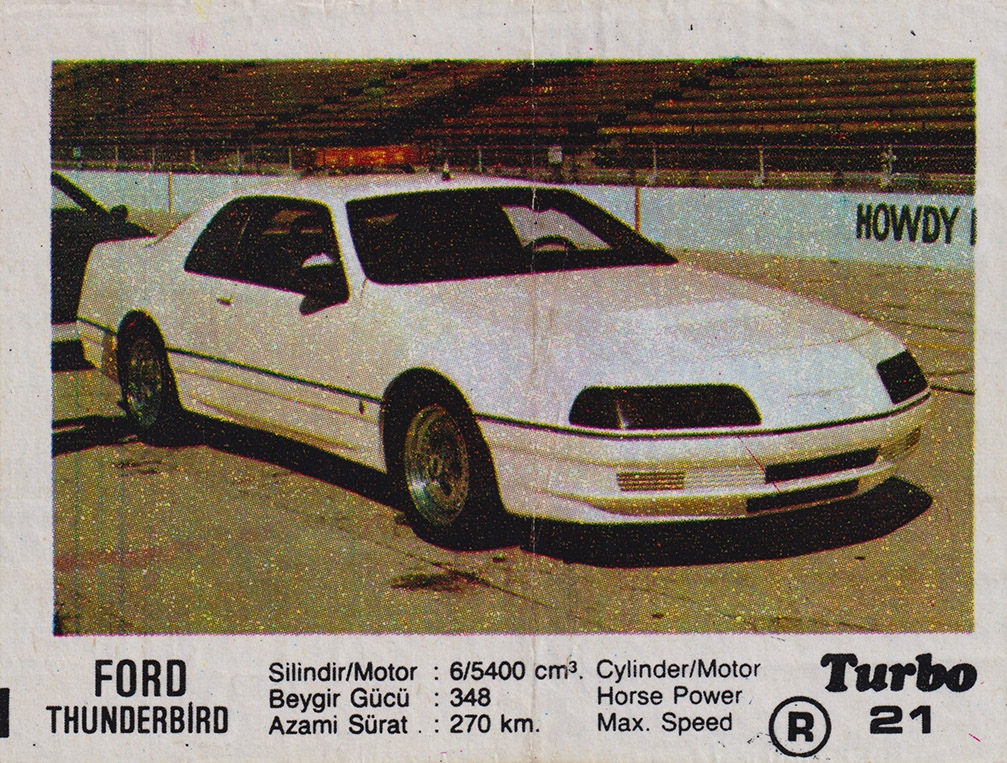 Вкладыш №21 — Ford Thunderbird, изображение каталога