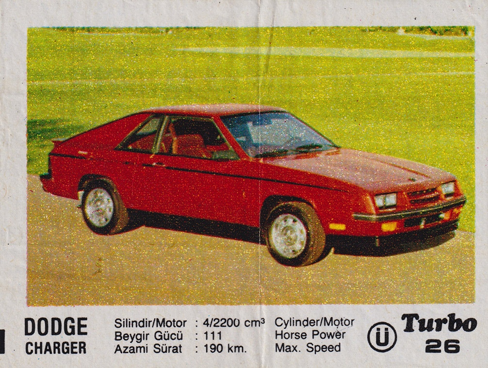 Вкладыш №26 — Dodge Charger, изображение каталога