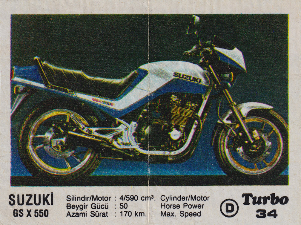 Вкладыш №34 — Suzuki GS X 550, изображение каталога