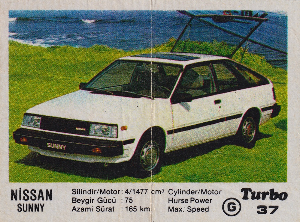 Вкладыш №37 — Nissan Sunny, изображение каталога