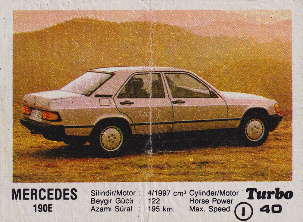 Вкладыш №40 — Mercedes 190E, изображение каталога