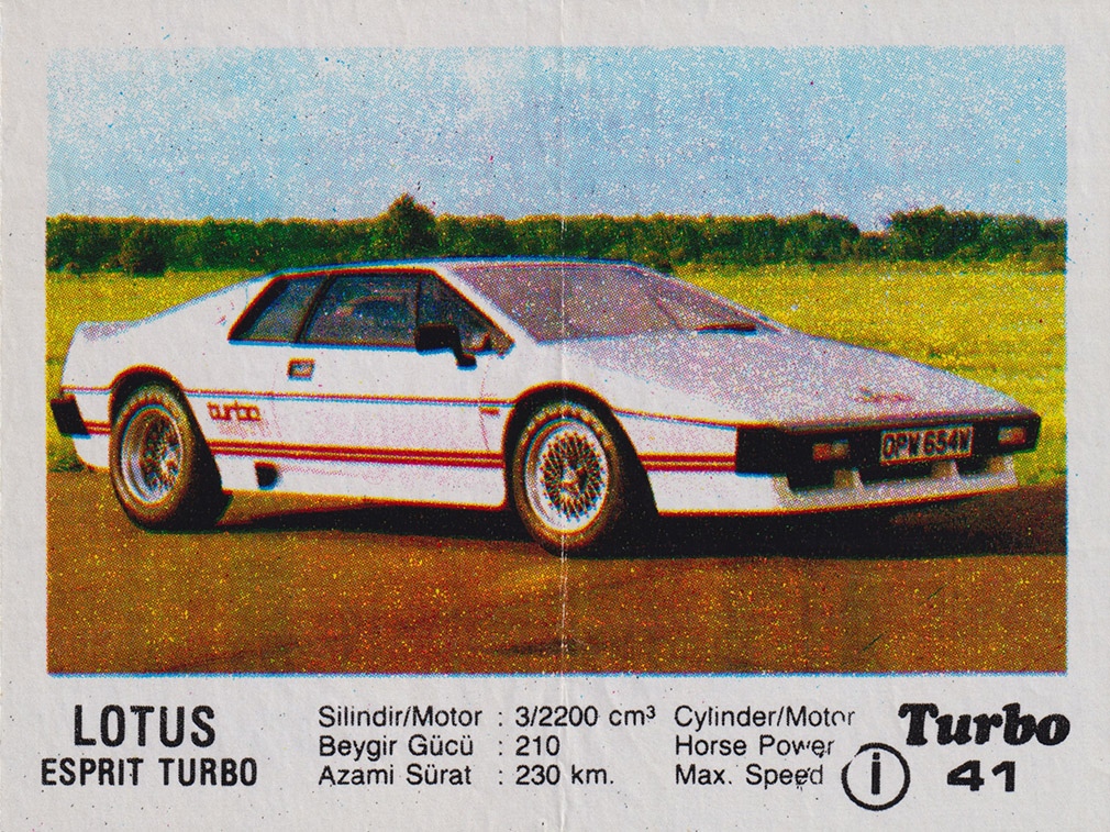 Вкладыш №41 — Lotus Esprit Turbo, изображение каталога