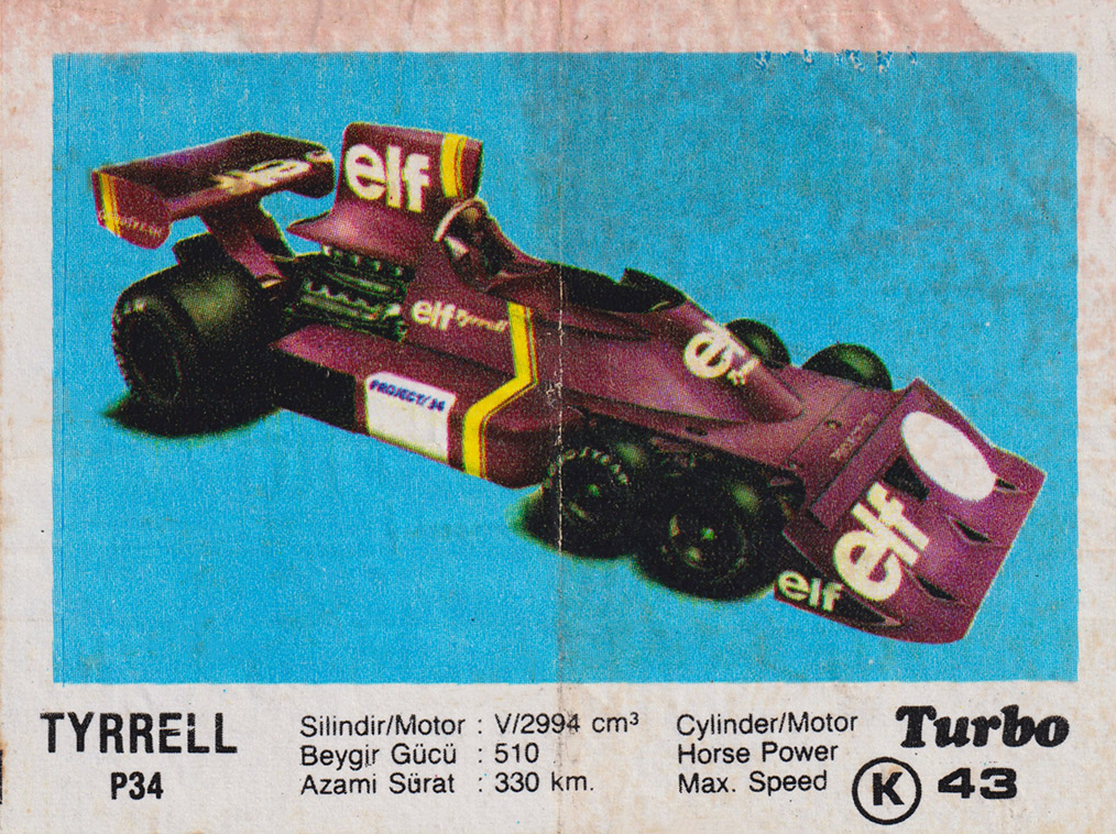 Вкладыш №43 — Tyrrell P34, изображение каталога