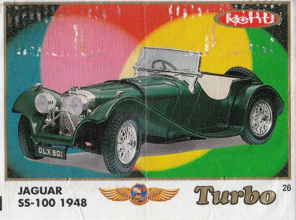 Вкладыш №26 — Jaguar SS-100 1948, изображение каталога