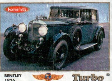 Вкладыш №50 — Bentley 1936, изображение каталога