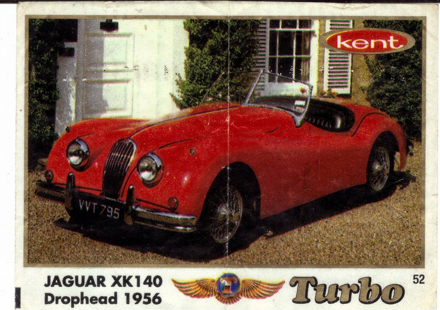 Вкладыш №52 — Jaguar XK140 Drophead 1956, изображение каталога