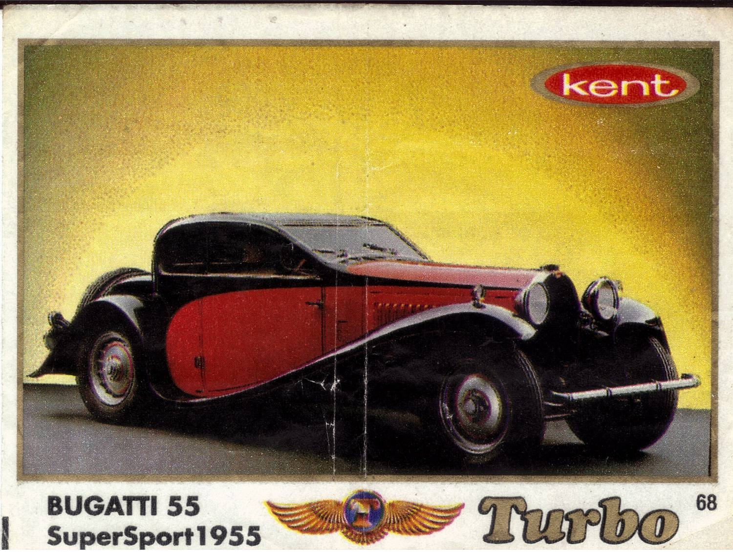 Вкладыш №68 — Bugatti 55 Super Sport 1955, изображение каталога