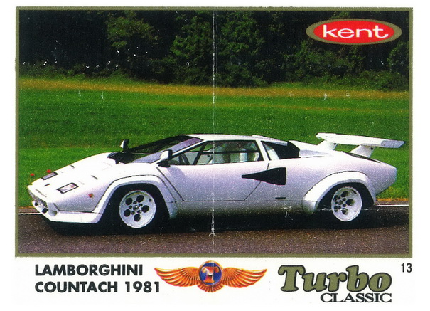 Вкладыш №13 — Lamborghini Countach 1981, изображение каталога