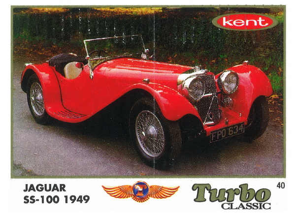 Вкладыш №40 — Jaguar SS-100 1949, изображение каталога
