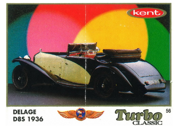 Вкладыш №56 — Delage D8S 1936, изображение каталога
