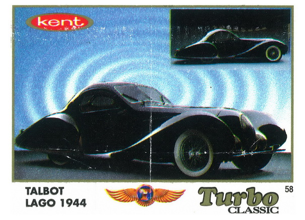 Вкладыш №58 — Talbot Lago 1944, изображение каталога