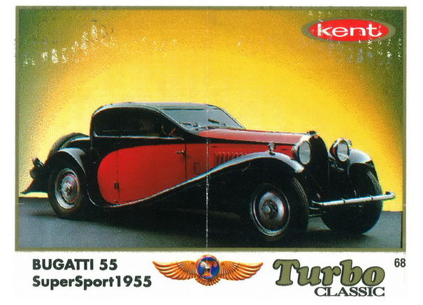 Вкладыш №68 — Bugatti 55 Super Sport 1955, изображение каталога