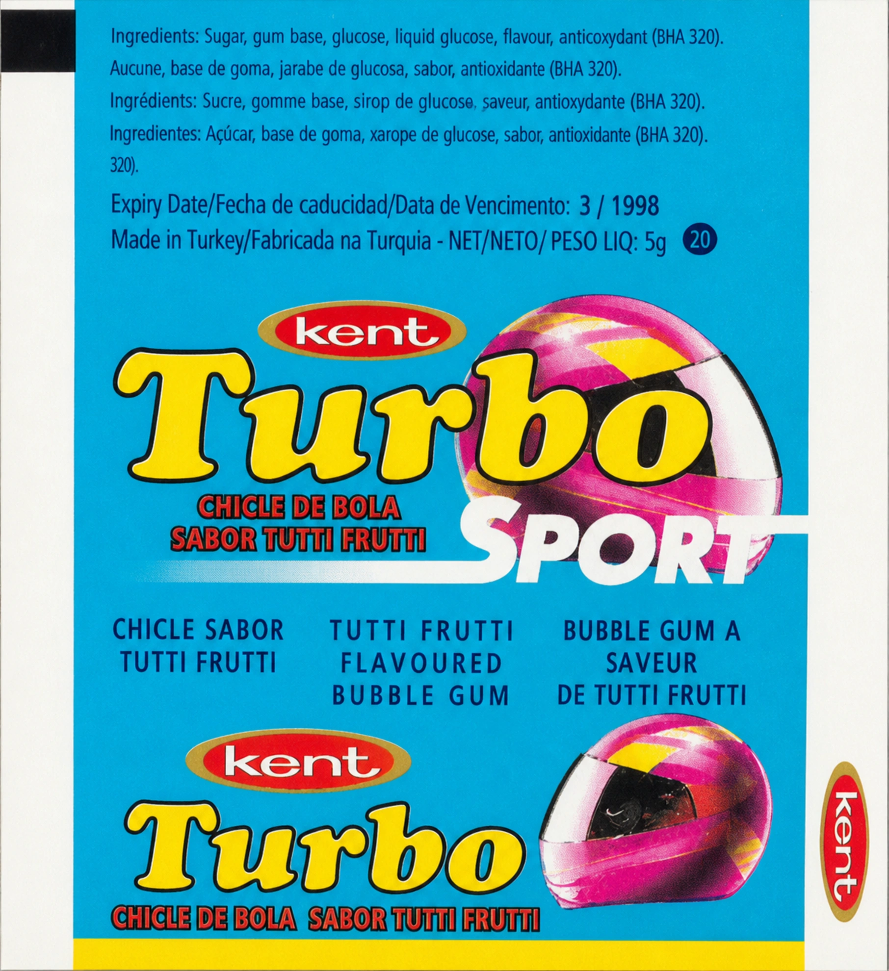Обёртка 2 серии Turbo Sports, фиолетовая рамка — 1–70, восстановленное изображение