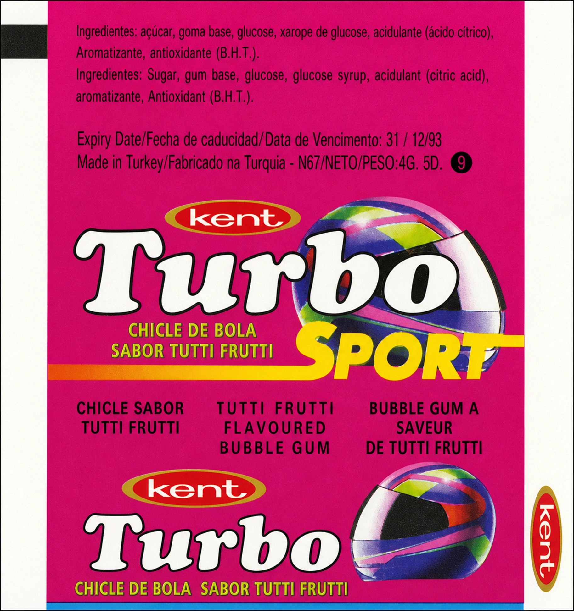 Обёртка 3 серии Turbo Sports, фиолетовая рамка — 1–70, восстановленное изображение