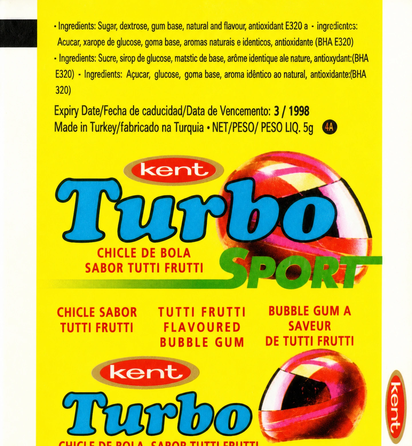Обёртка 1 серии Turbo Sports, фиолетовая рамка — 1–70, восстановленное изображение