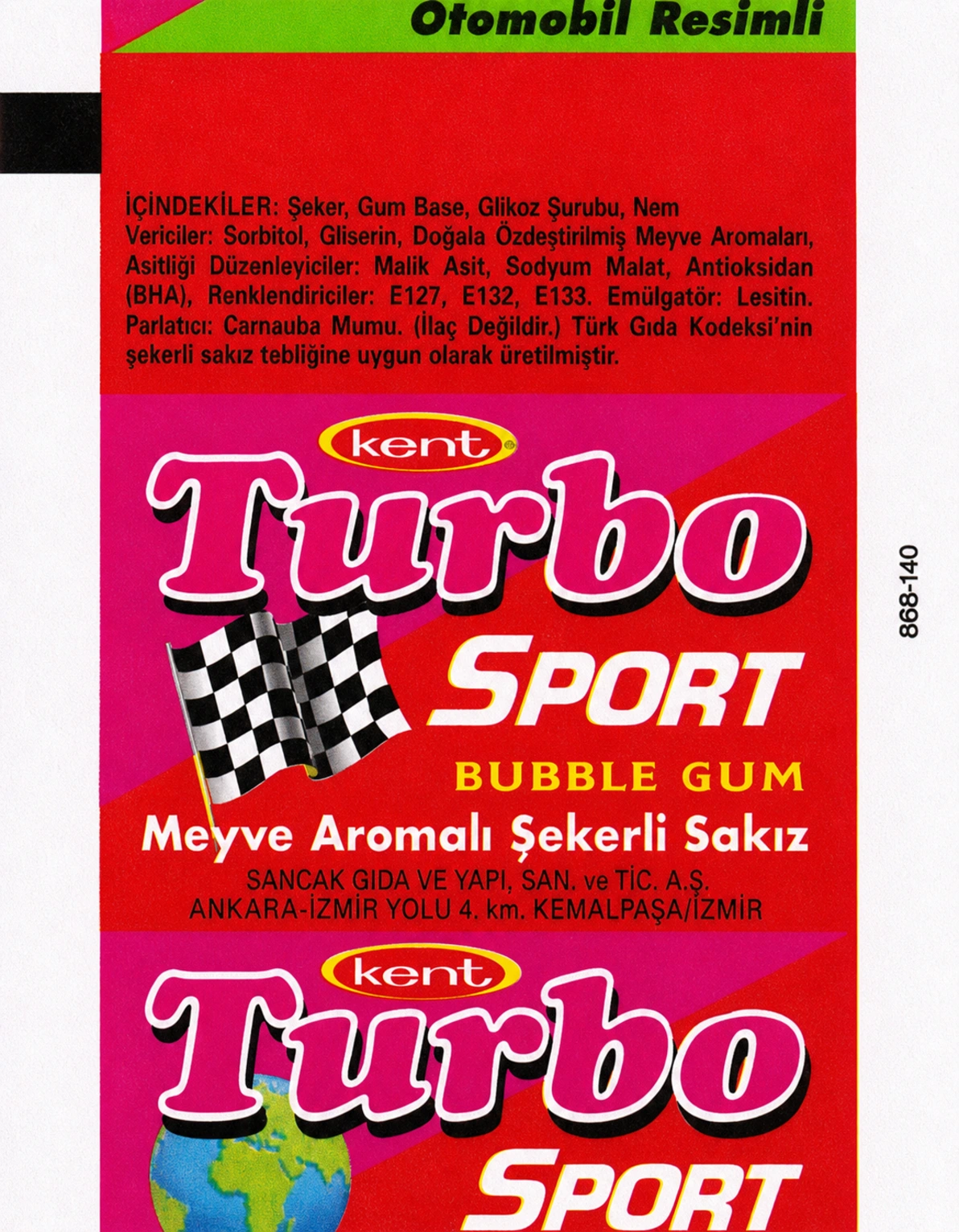 Обёртка 4 серии Turbo Sport 2003 turkish, восстановленное изображение