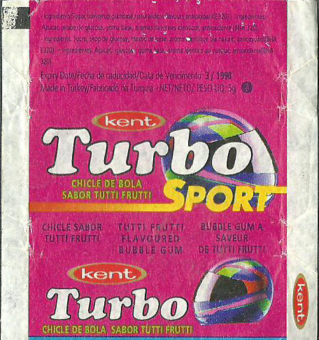 Обёртка 3 серии Turbo Sports, фиолетовая рамка — 1–70, оригинальный скан