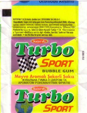 Обёртка 3 серии Turbo Sport 2003 turkish, оригинальный скан