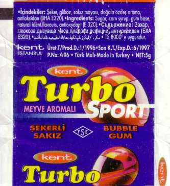 Обёртка 1 серии Turbo Sports, синяя рамка — 1–70, оригинальный скан