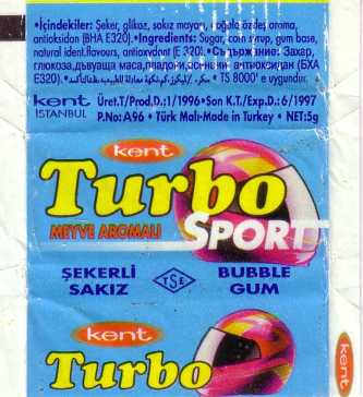 Обёртка 3 серии Turbo Sports, синяя рамка — 1–70, оригинальный скан